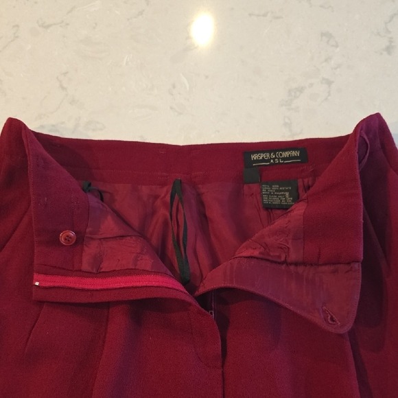 Kasper & Company ASL 100% Wool Pleated Pants – Women's Size 12 - Picture 5 of 11